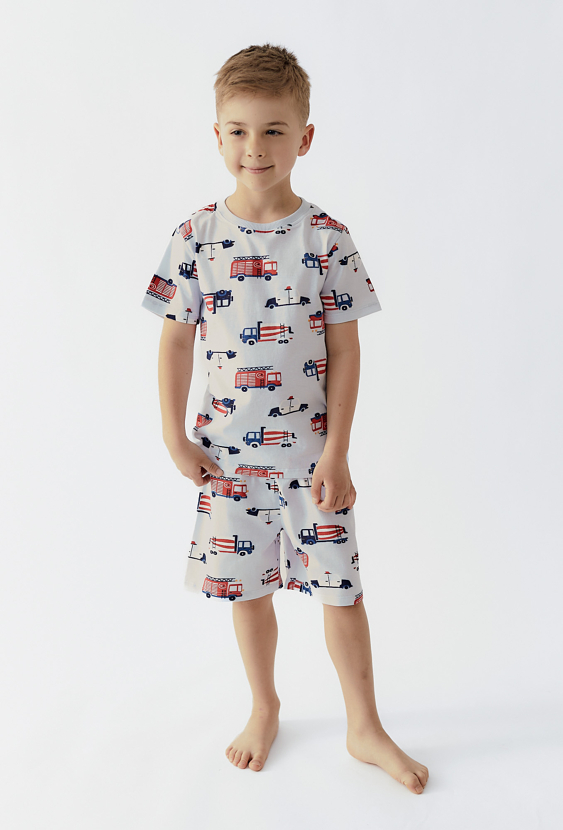 Letnia piżama chłopięca z nadrukiem