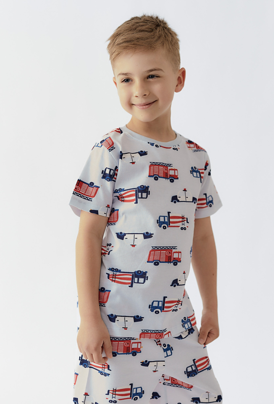 Letnia piżama chłopięca z nadrukiem