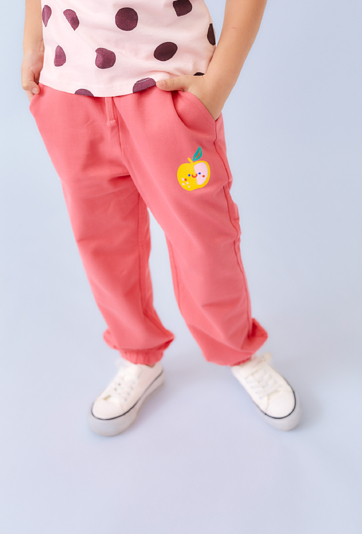 Dziewczęce spodnie dresowe comfort fit z kieszeniami