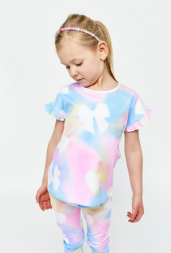 T-shirt  w pastelowe wzory