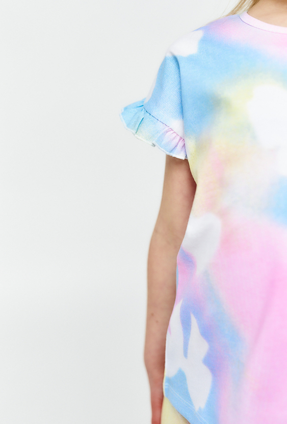 T-shirt  w pastelowe wzory