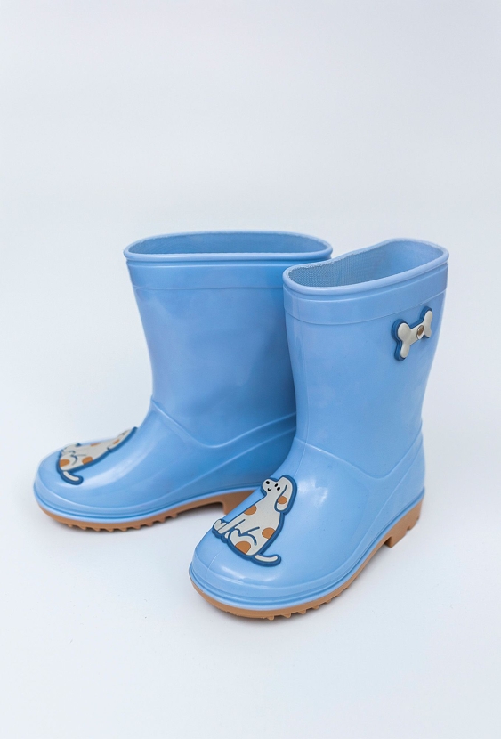 Kalosze chłopięce jasnoniebieskie z pieskiem