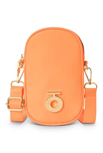 Mała pomarańczowa listonoszka na telefon.