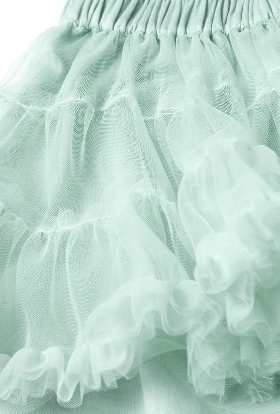 Miętowa spódnica tiulowa dla dziewczynki