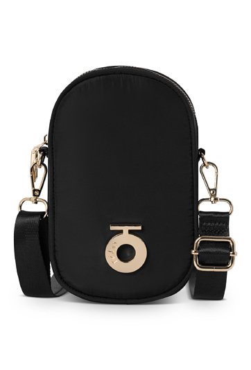 Mała czarna listonoszka na telefon.