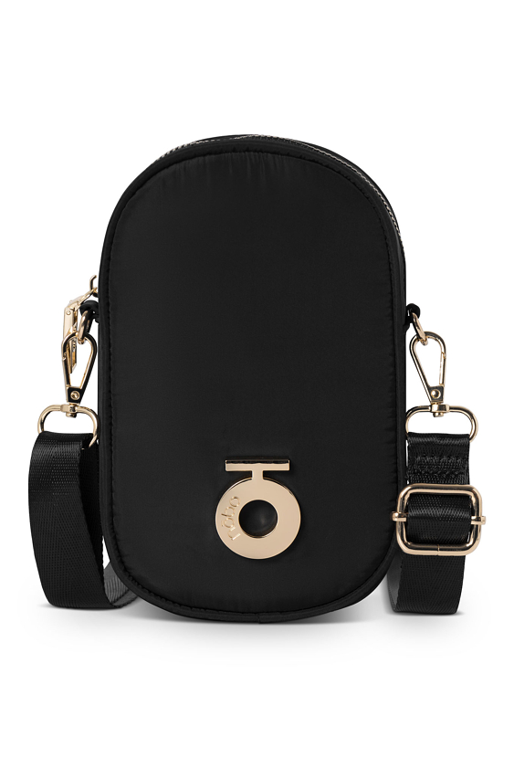 Mała czarna listonoszka na telefon.