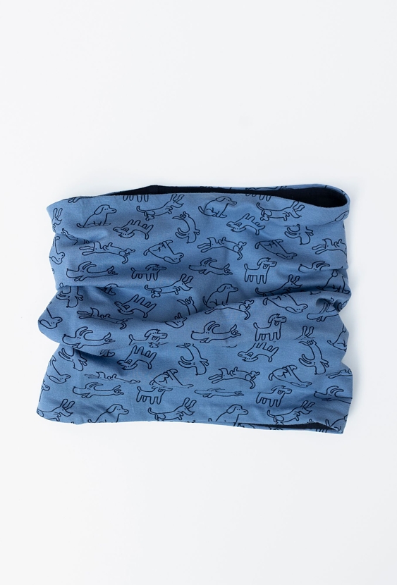 Komin dziecięcy z niebieski w pieski