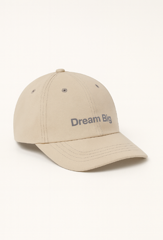 Czapka beżowa z daszkiem „Dream Big”