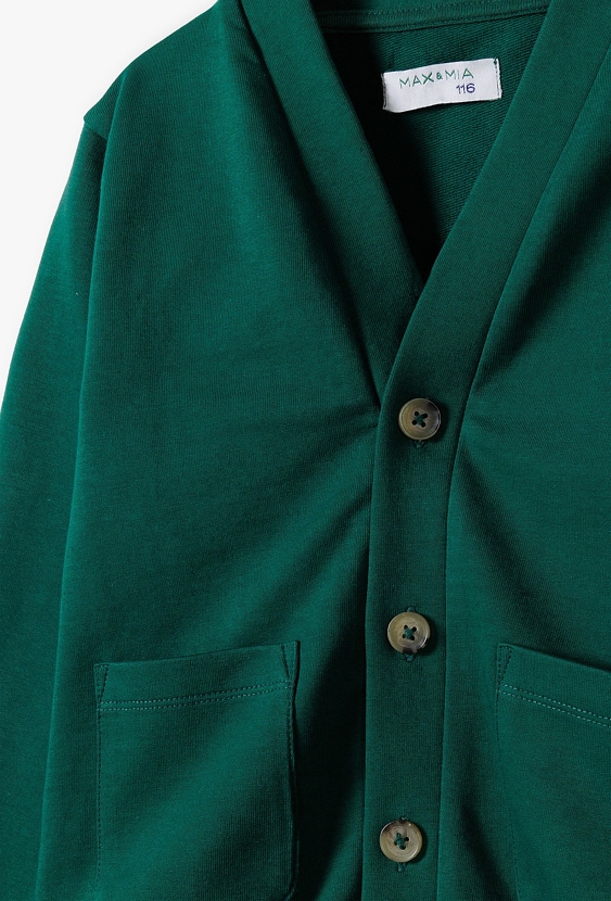 Zielona bluza bawełniana zapinana na guziki - 5.10.15.