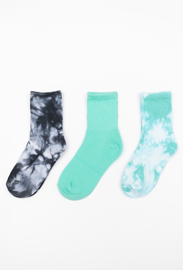 3-pak  skarpetek za kostkę w stylu tie-dye