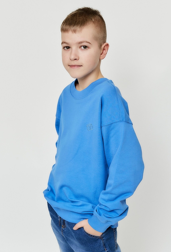 Klasyczna niebieska bluza nierozpinana