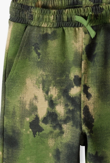 Spodnie dresowe dla chłopca bawełniane- moro