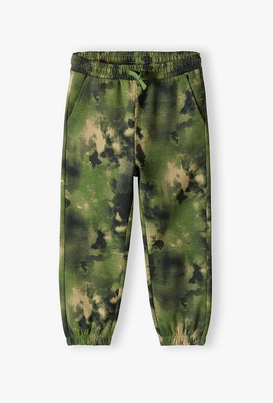 Spodnie dresowe dla chłopca bawełniane- moro