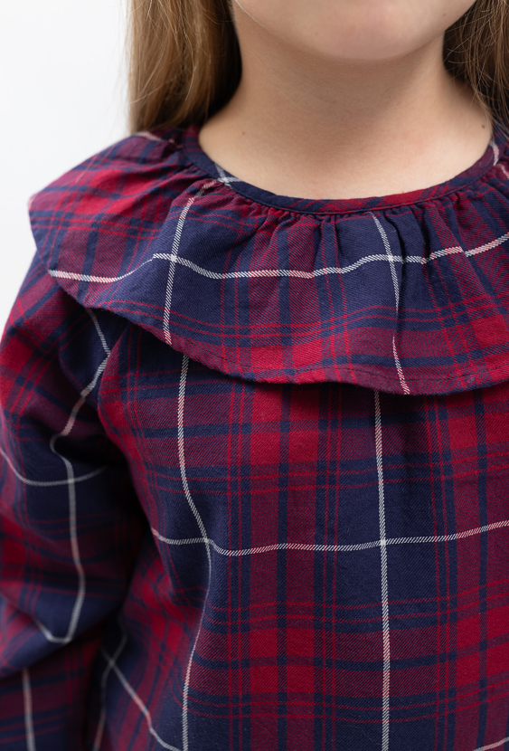 Koszula nierozpinana w kratę z długim rękawem