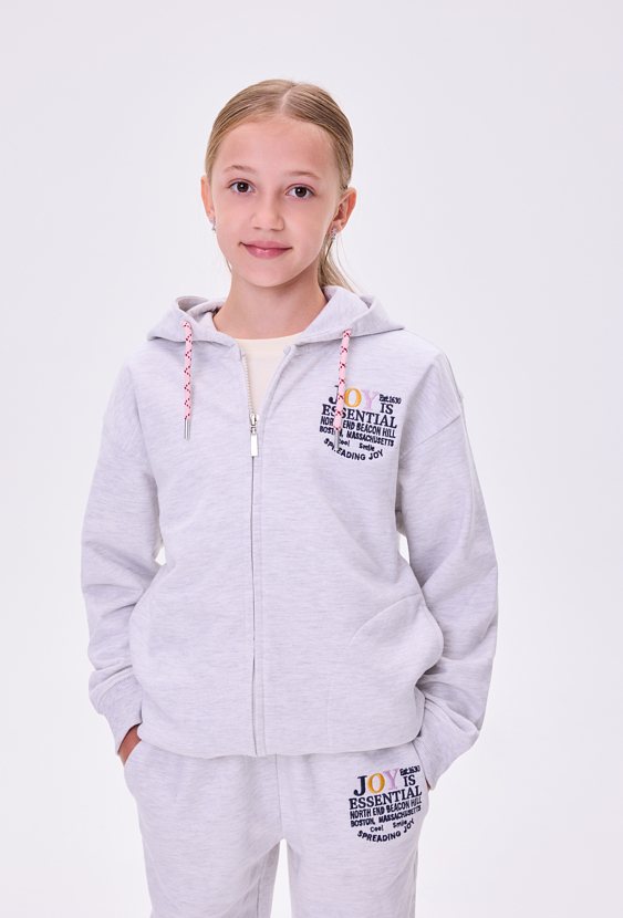 Bluza rozpinana z kapturem dziewczęca