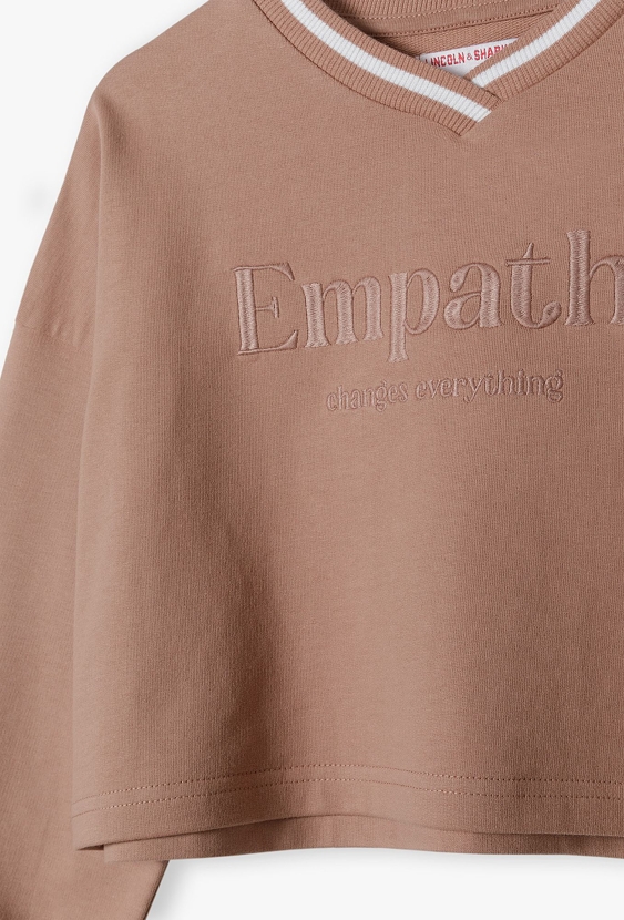 Bluza dresowa brązowa - Empathy - Lincoln&Sharks