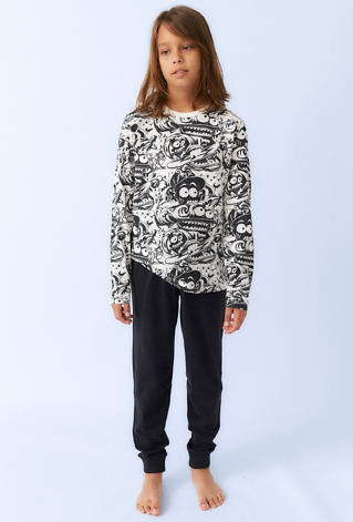 Chłopięca piżama z graficznym nadrukiem