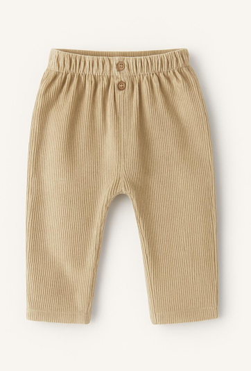 Niemowlęce spodnie dresowe z prążkowanej dzianiny