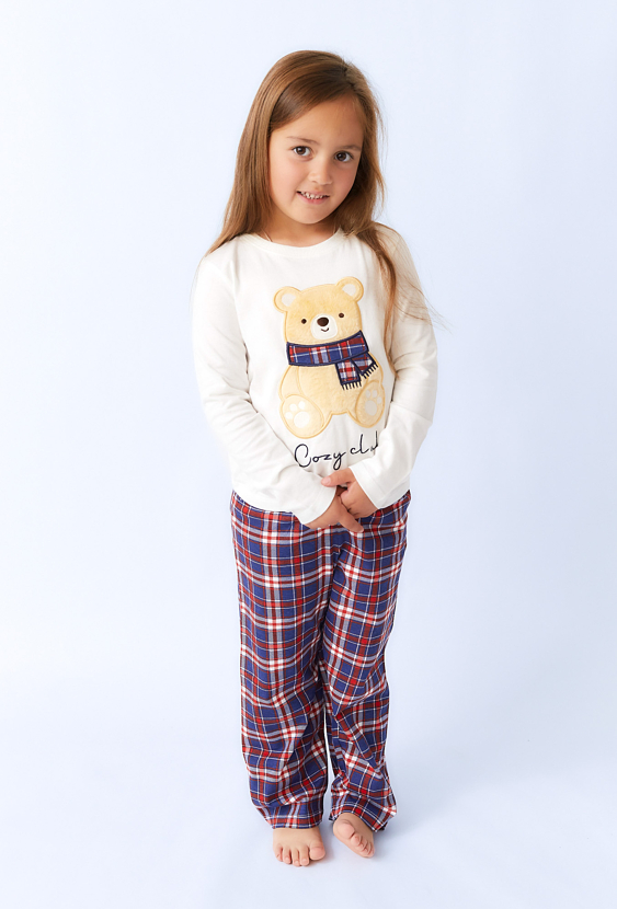 Dziewczęca piżama bawełniana z misiem