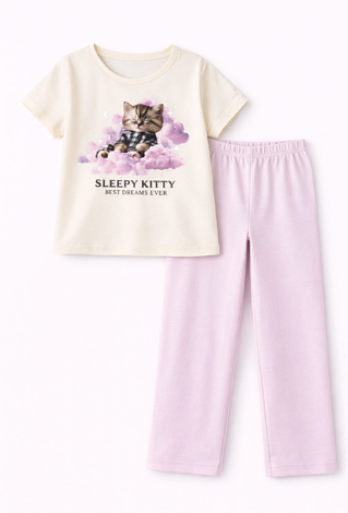 Piżama dziewczęca SLEEPY KITTY