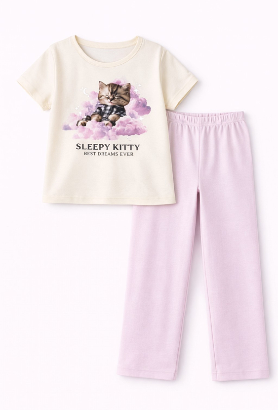 Piżama dziewczęca SLEEPY KITTY