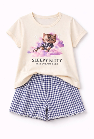 Piżama dziewczęca SLEEPY KITTY