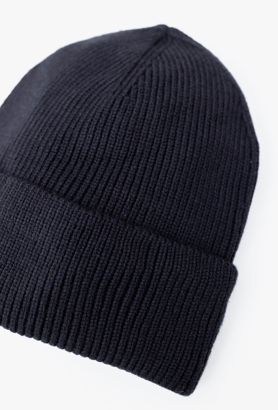 czapka przejściowa dla dziecka - granatowa w prążki