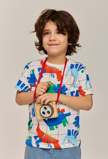 Koszulka chłopięca w dinozaury