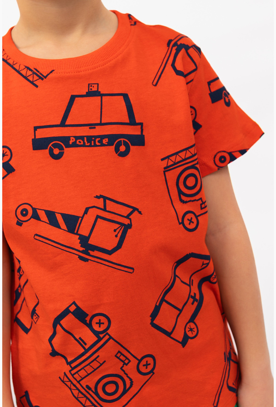 Koszulka chłopięca z motywem pojazdów