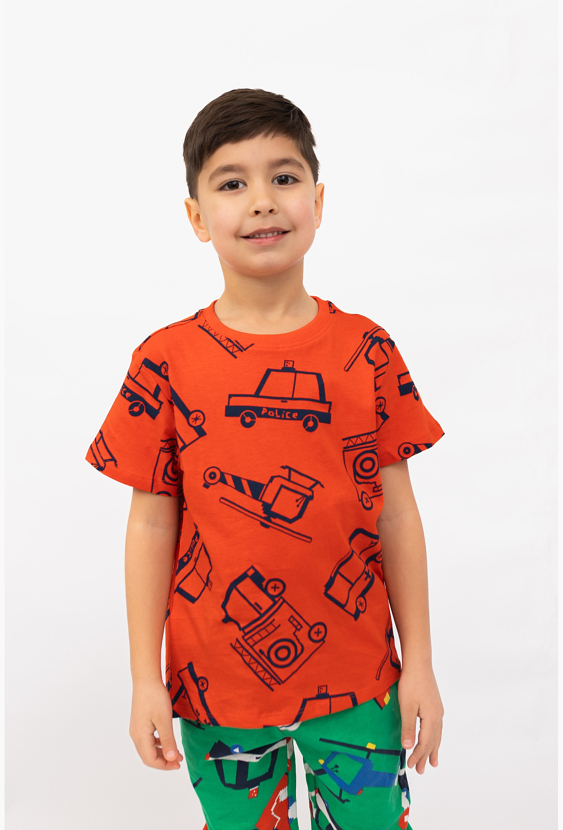 Koszulka chłopięca z motywem pojazdów