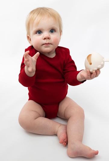 Czerwone body z długim rękawem