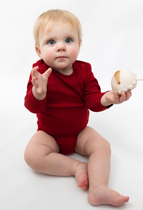 Czerwone body z długim rękawem