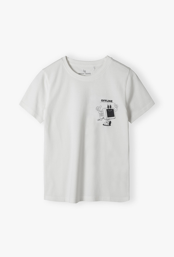 T-shirt chłopięcy z nadrukiem retro – OFFLINE