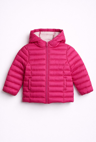 Różowa, lekka pikowana kurtka dla dziewczynki - Limited Edition