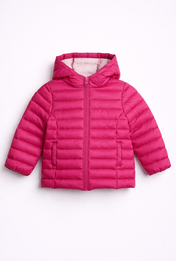 Różowa, lekka pikowana kurtka dla dziewczynki - Limited Edition