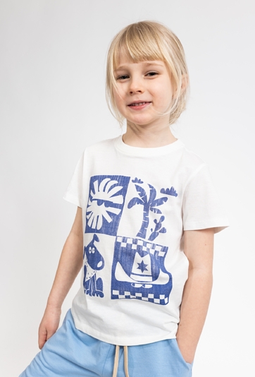 Koszulka chłopięca z monohromatycznym nadrukiem