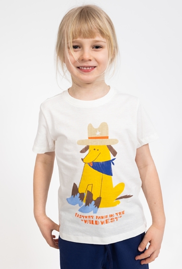 Chłopięca koszulka z nadrukiem pieska szeryfa