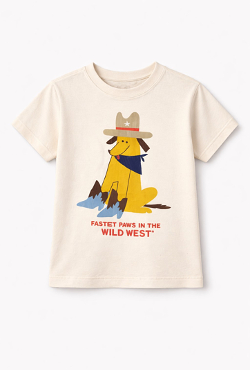 Chłopięca koszulka z nadrukiem pieska szeryfa