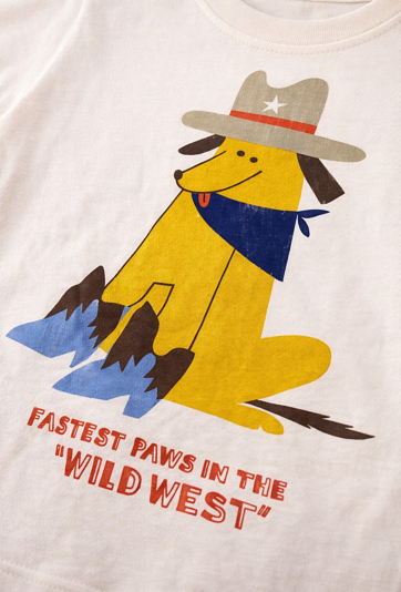 Chłopięca koszulka z nadrukiem pieska szeryfa