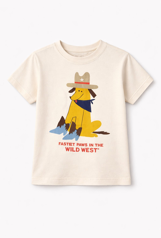 Chłopięca koszulka z nadrukiem pieska szeryfa