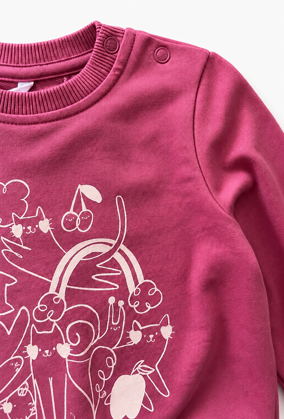 Komplet niemowlęcy dziewczęcy bluza i legginsy