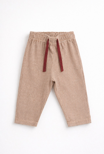 Spodnie chłopięce w kratkę – 100% bawełna.