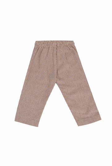 Spodnie chłopięce w kratkę – 100% bawełna.