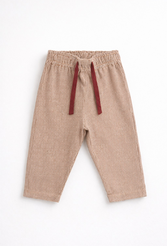 Spodnie chłopięce w kratkę – 100% bawełna.