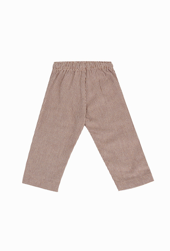 Spodnie chłopięce w kratkę – 100% bawełna.