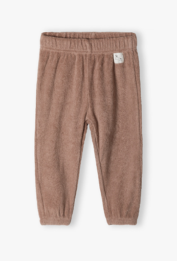 Spodnie dresowe frotte - brązowe - 5.10.15.