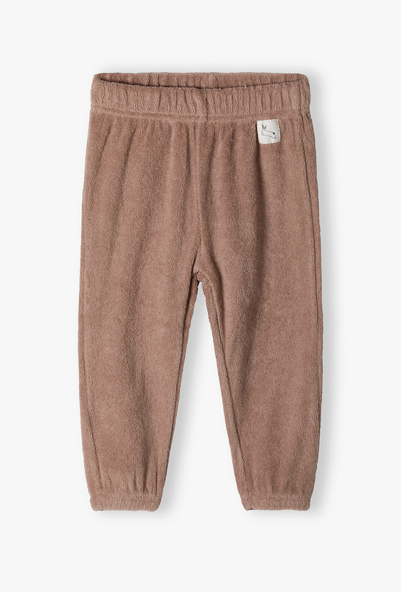 Spodnie dresowe frotte - brązowe - 5.10.15.
