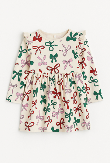 Sukienka świąteczna z kokardkami