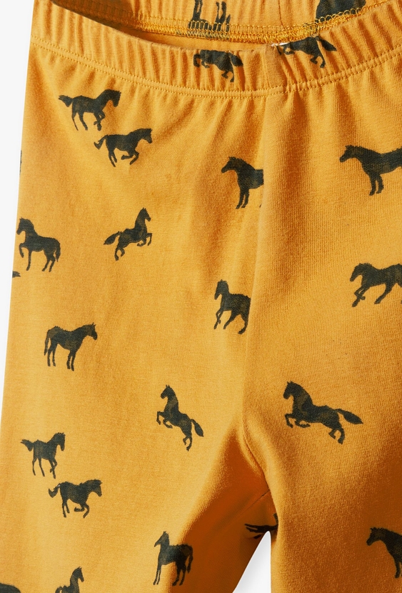 Leginsy dziewczęce miodowe w konie