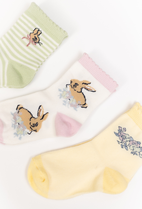 Skarpetki dziewczęce – 3-pak